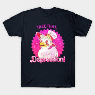 Take that Depression Lucifer Duck Glitter Style T-Shirt